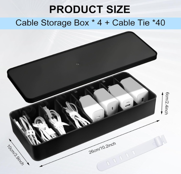 Cable Storage Box with Wire Ties Image 2