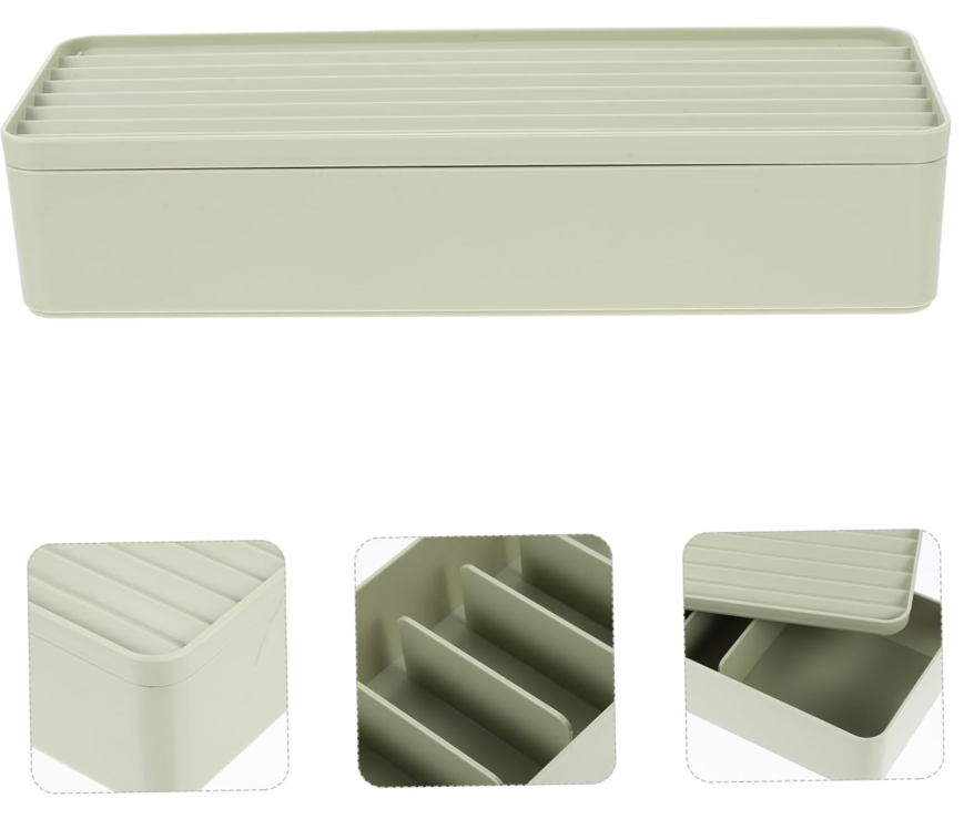 Plastic Cable Storage Box with Lid Image 2