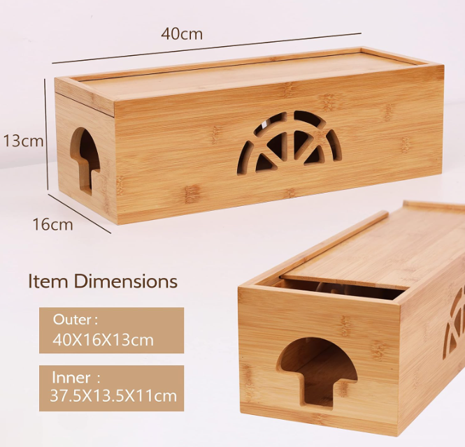 Extra Large Cable Storage Box with Lid Image 2