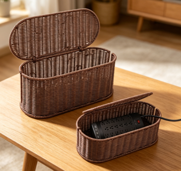 Cable Organizer Box with Dual Cable Openings