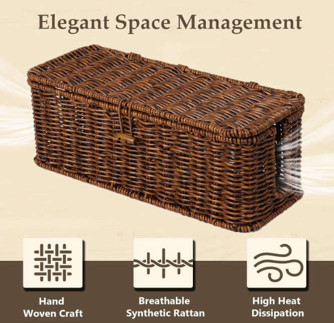 Cable Organizer Box with Locking Lid Image 2