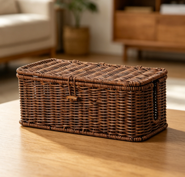 Cable Organizer Box with Locking Lid