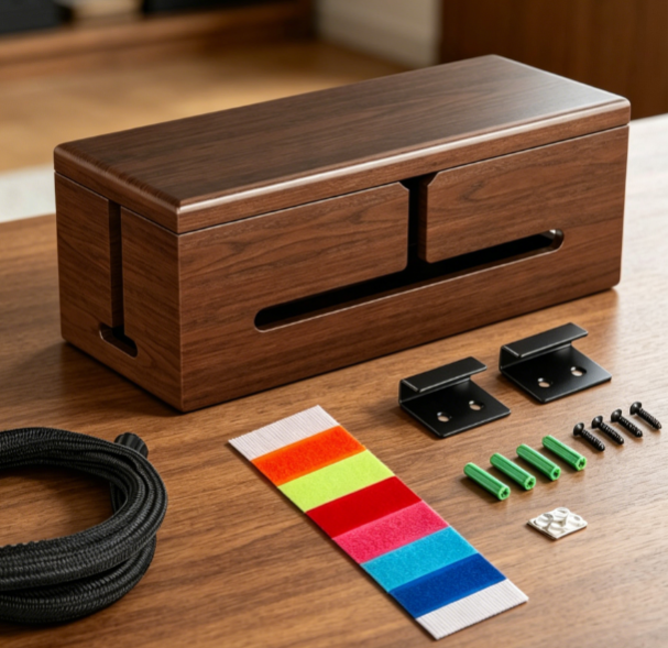 Large Cable Organizer Box with Protective Sleeve