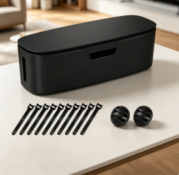 Large Cable Management Box for Desk and TV
