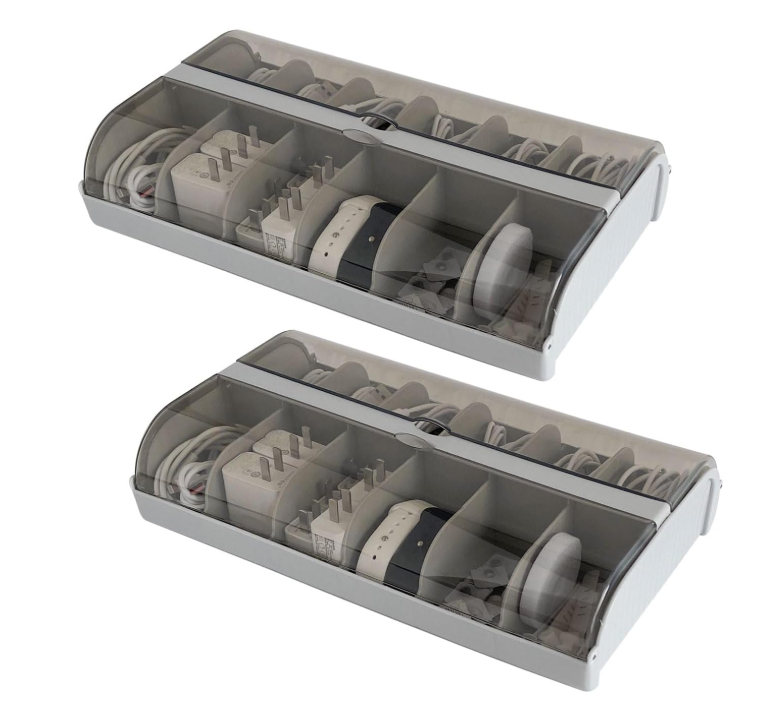 Large Cable Organizer Box with Compartments Image 2